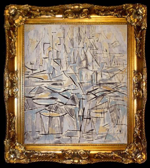 framed  Piet Mondrian Composition NO.XVI, ta009-2